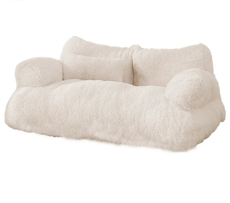 Faux Bunny Fur Pet Sofa Bed