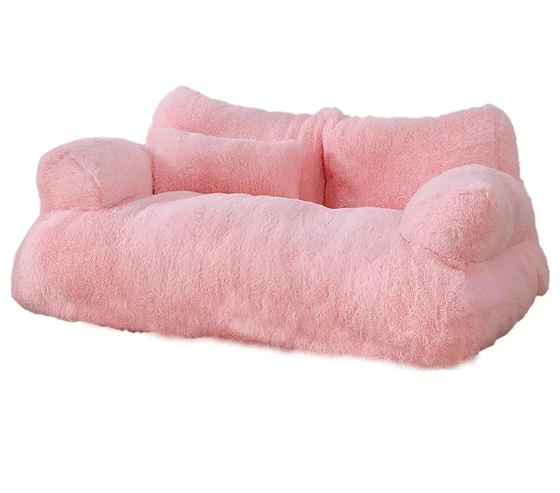 Faux Bunny Fur Pet Sofa Bed