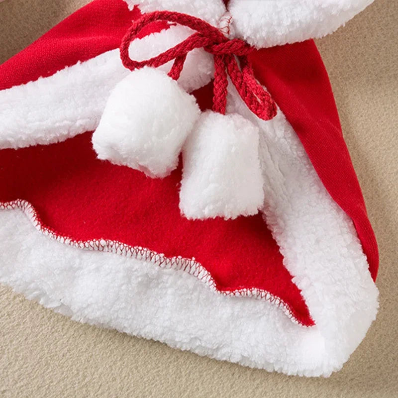 Funny Cat Santa Costume with Cape & Hat