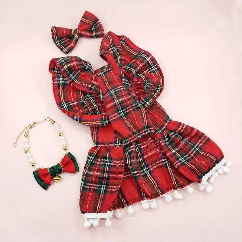 Christmas Strap Skirt for Small Dogs & Cats