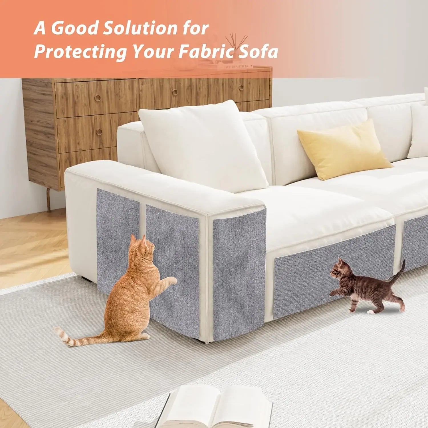 Self-Adhesive Cat Scratching Mat – Sofa & Furniture Protector