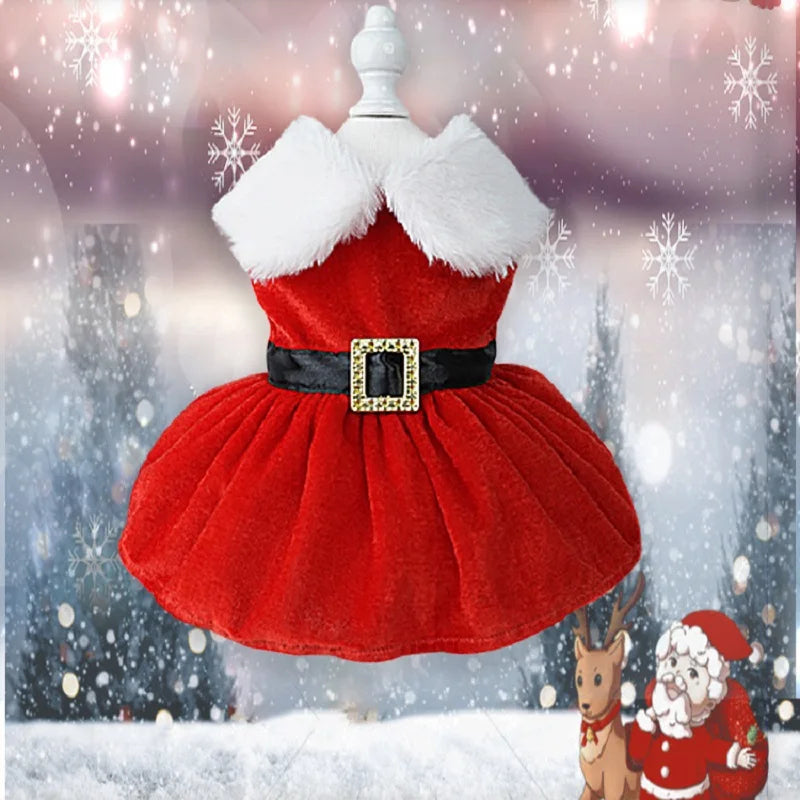 Christmas Princess Dress for Small Pets