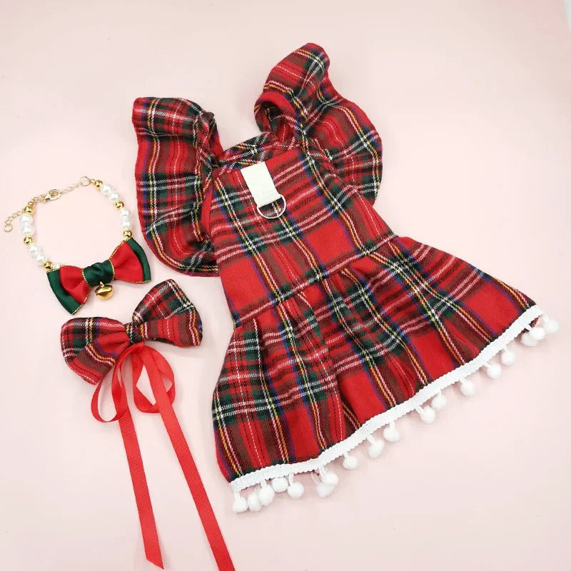 Christmas Strap Skirt for Small Dogs & Cats