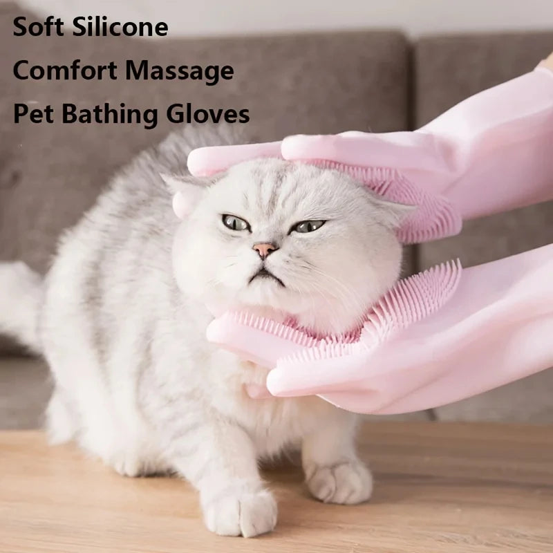 Multi-Use Silicone Grooming and Cleaning Gloves