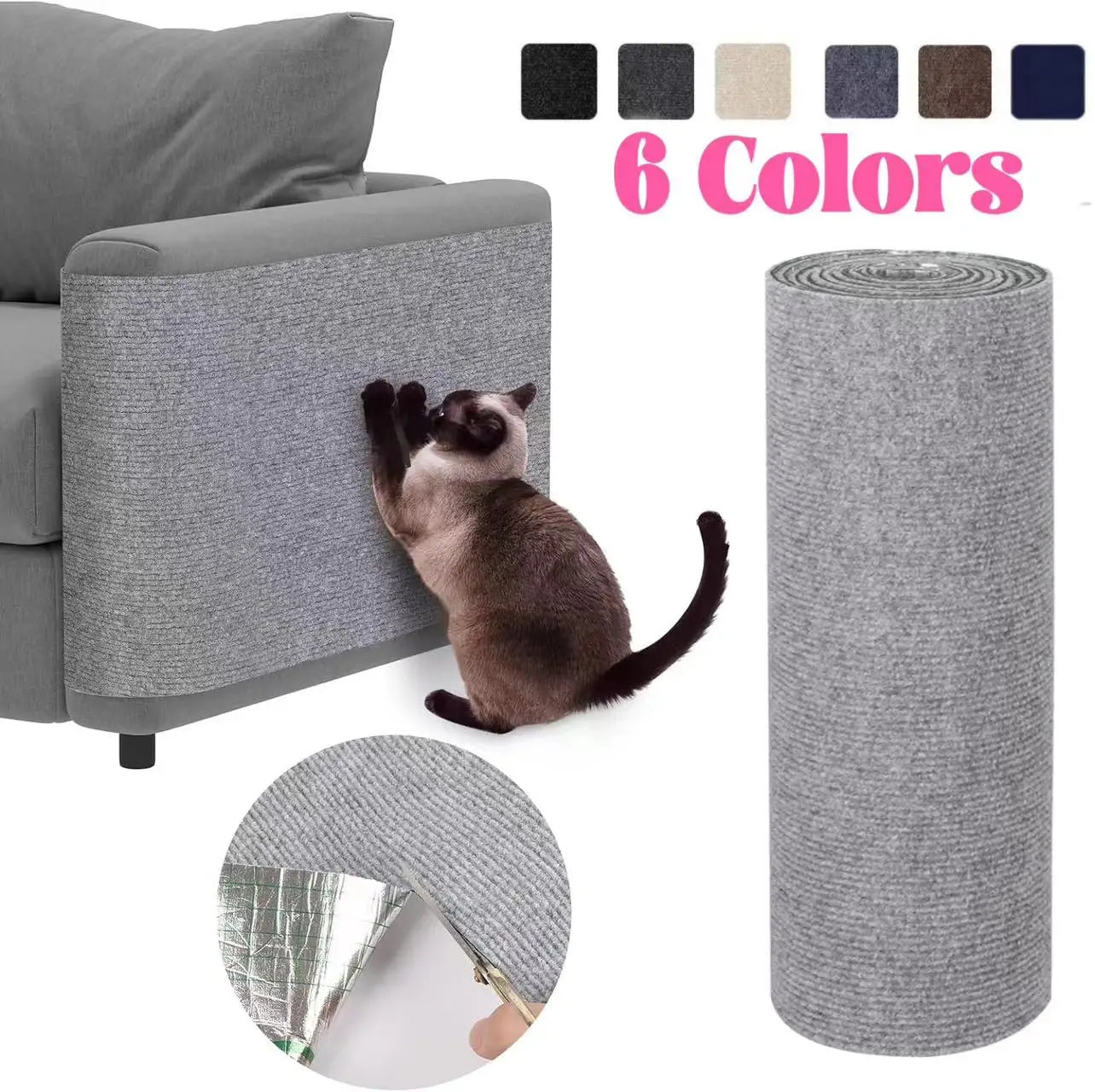 Self-Adhesive Cat Scratching Mat – Sofa & Furniture Protector