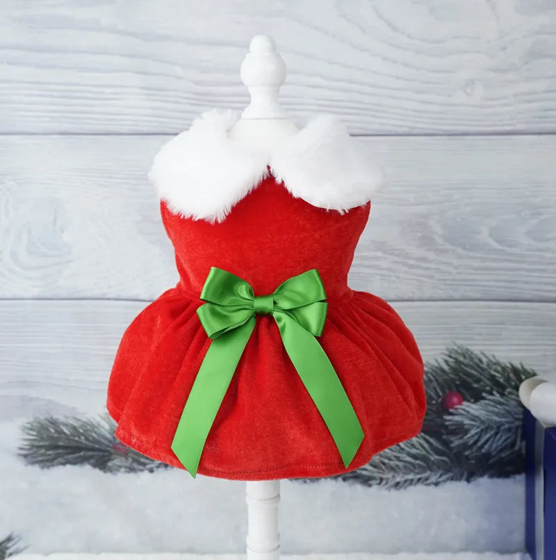 Christmas Princess Dress for Small Pets