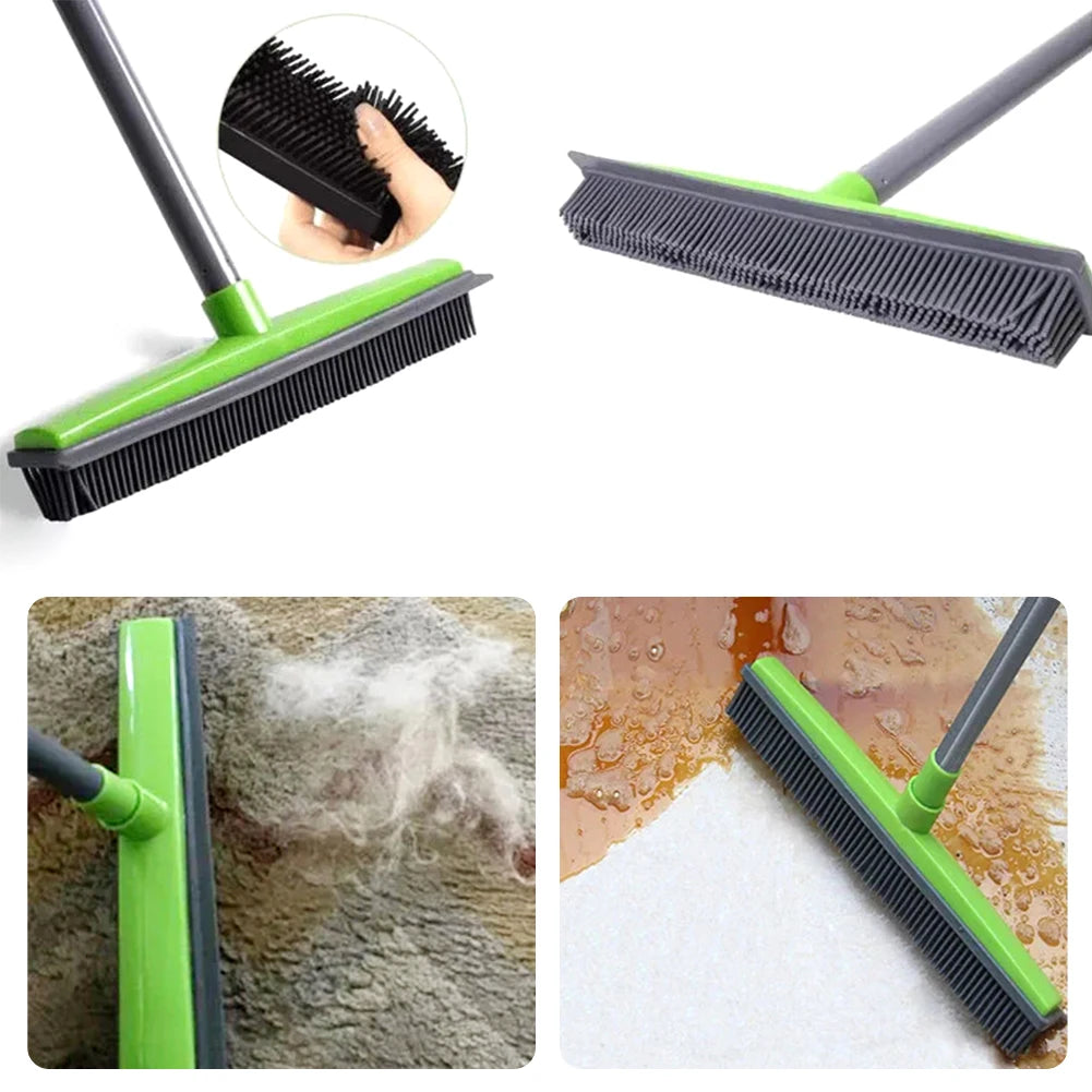 Flex Sweep Pro: Adjustable Pet Hair Rubber Broom