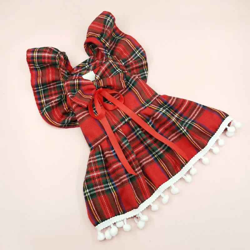 Christmas Strap Skirt for Small Dogs & Cats