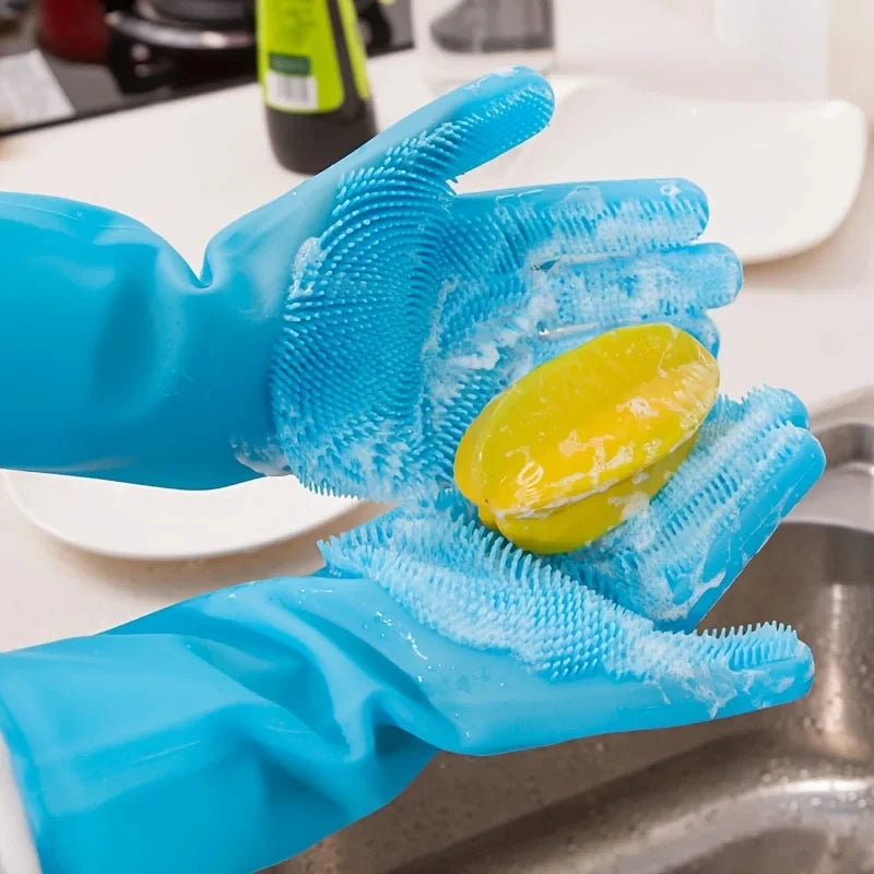 Multi-Use Silicone Grooming and Cleaning Gloves